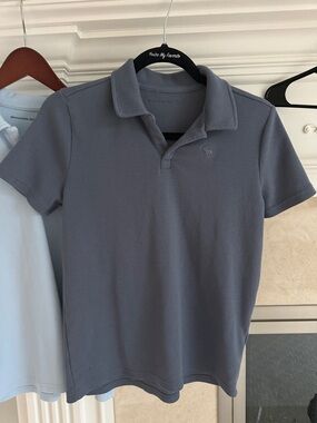 Abercrombie & Fitch Men's Slate Blue Polo